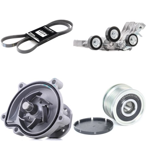 Ridex 4172P0030 Water Pump + V-Ribbed Belt Kit