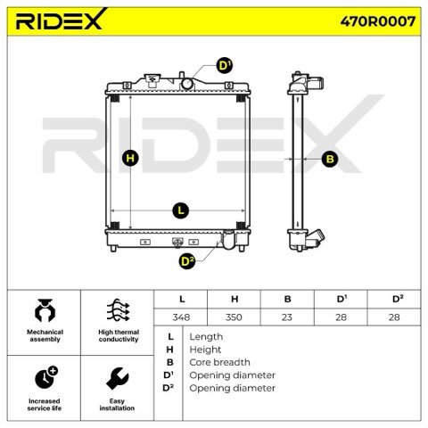 Ridex 470R0007 Engine Radiator, photo 3