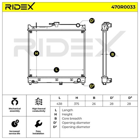 Ridex 470R0033 Engine Radiator, photo 3