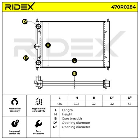 Ridex 470R0284 Engine Radiator, photo 3