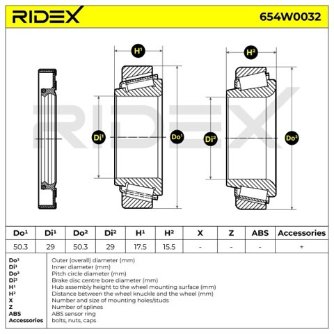 Ridex 654W0032 Wheel Bearing Kit, photo 3