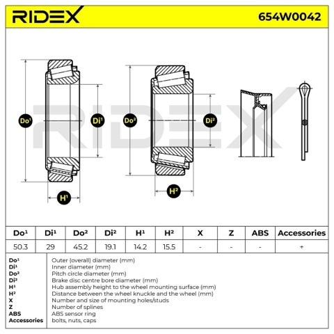 Ridex 654W0042 Wheel Bearing Kit, photo 3