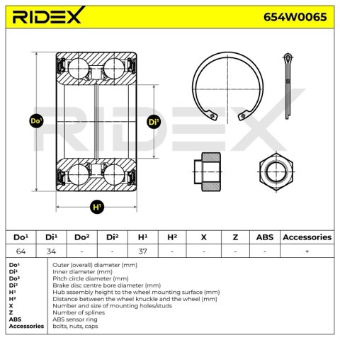 Ridex 654W0065 Wheel Bearing Kit, photo 3
