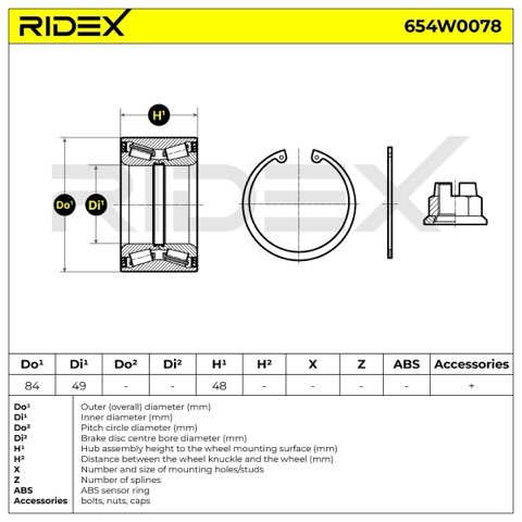 Ridex 654W0078 Wheel Bearing Kit, photo 3