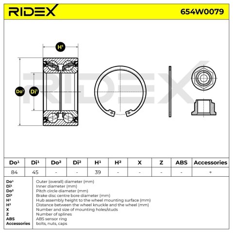 Ridex 654W0079 Wheel Bearing Kit, photo 3