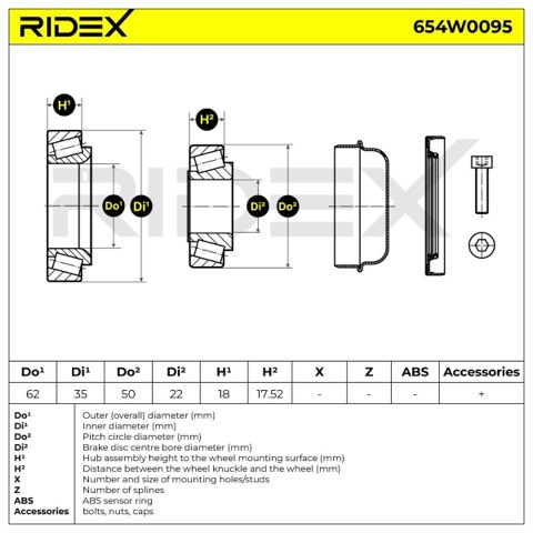 Ridex 654W0095 Wheel Bearing Kit, photo 3