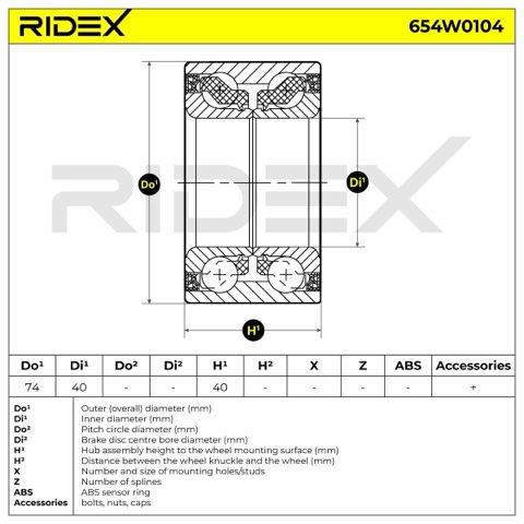 Ridex 654W0104 Wheel Bearing Kit, photo 3
