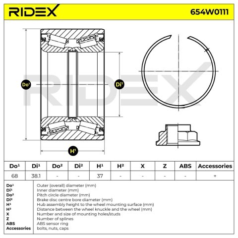 Ridex 654W0111 Wheel Bearing Kit, photo 3