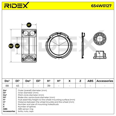 Ridex 654W0127 Wheel Bearing Kit, photo 3