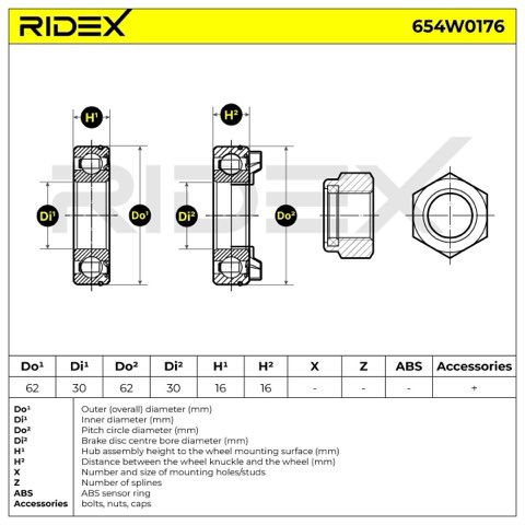 Ridex 654W0176 Wheel Bearing Kit, photo 3