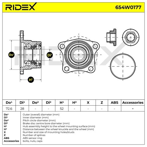 Ridex 654W0177 Wheel Bearing Kit, photo 3