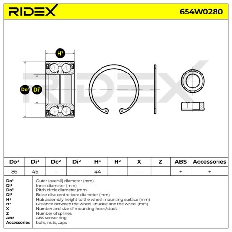 Ridex 654W0280 Wheel Bearing Kit, photo 3