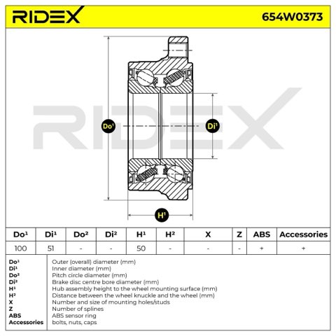 Ridex 654W0373 Wheel Bearing Kit, photo 3