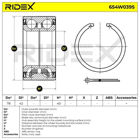 Ridex 654W0395 Wheel Bearing Kit, photo 3
