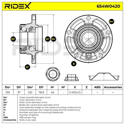Ridex 654W0420 Wheel Bearing Kit, photo 3