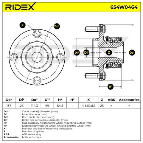 Ridex 654W0464 Wheel Bearing Kit, photo 3