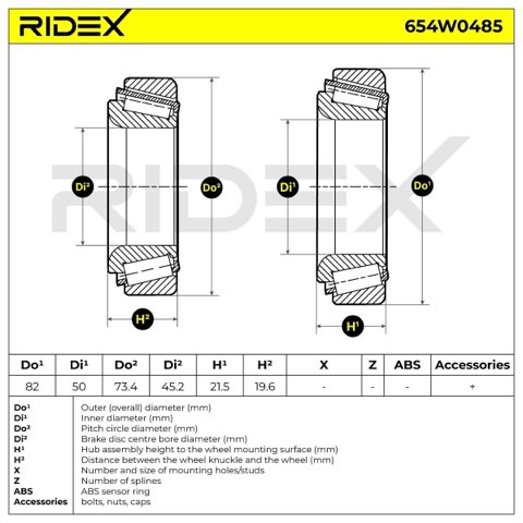 Ridex 654W0485 Wheel Bearing Kit, photo 3