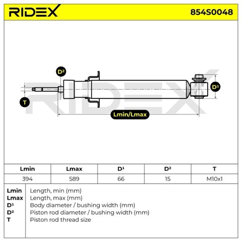 Ridex 854S0048 Shock Absorber, photo 3