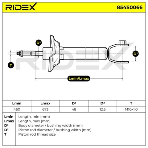 Ridex 854S0066 Shock Absorber, photo 3