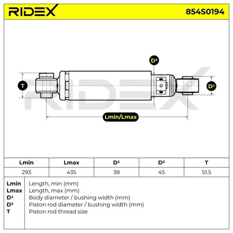 Ridex 854S0194 Shock Absorber, photo 3