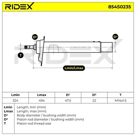 Ridex 854S0235 Shock Absorber, photo 3