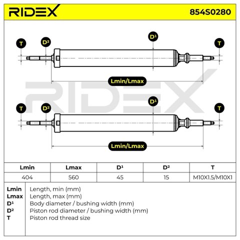 Ridex 854S0280 Shock Absorber, photo 3