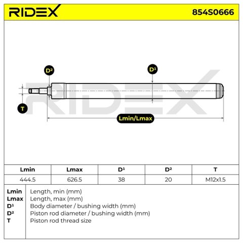 Ridex 854S0666 Shock Absorber, photo 3