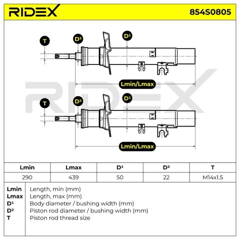 Ridex 854S0805 Shock Absorber, photo 3