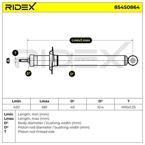 Ridex 854S0864 Shock Absorber, photo 2
