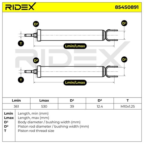 Ridex 854S0891 Shock Absorber, photo 3