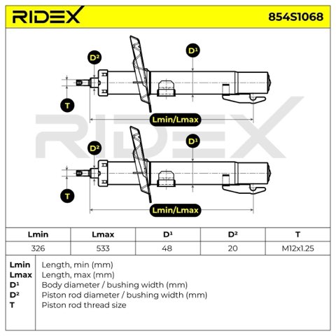 Ridex 854S1068 Shock Absorber, photo 3