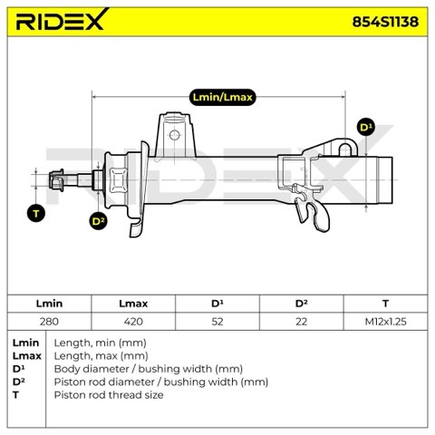 Ridex 854S1138 Shock Absorber, photo 3