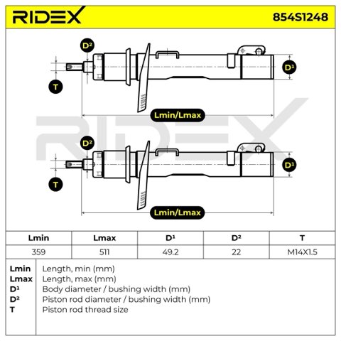 Ridex 854S1248 Shock Absorber, photo 3
