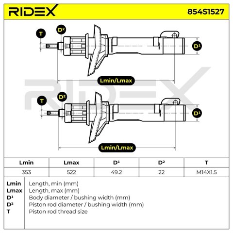 Ridex 854S1527 Shock Absorber, photo 3