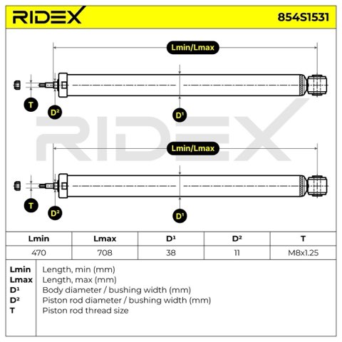Ridex 854S1531 Shock Absorber, photo 3