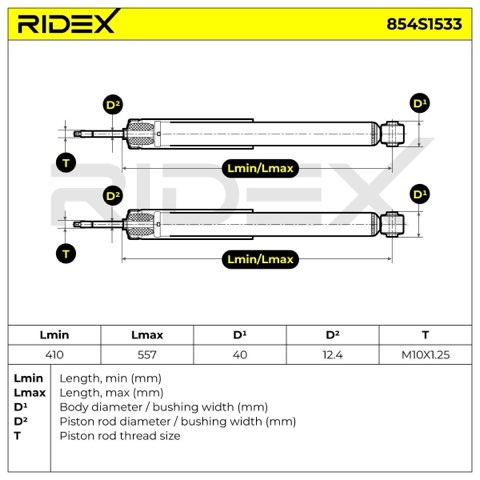 Ridex 854S1533 Shock Absorber, photo 3