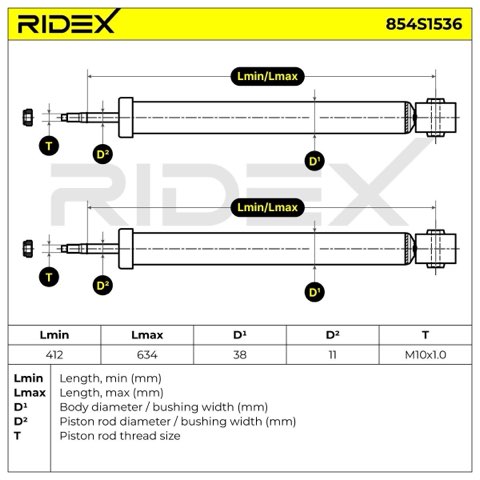 Ridex 854S1536 Shock Absorber, photo 3