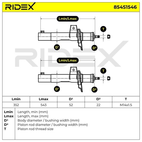 Ridex 854S1546 Shock Absorber, photo 3