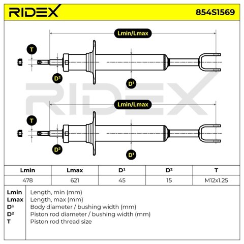 Ridex 854S1569 Shock Absorber, photo 3