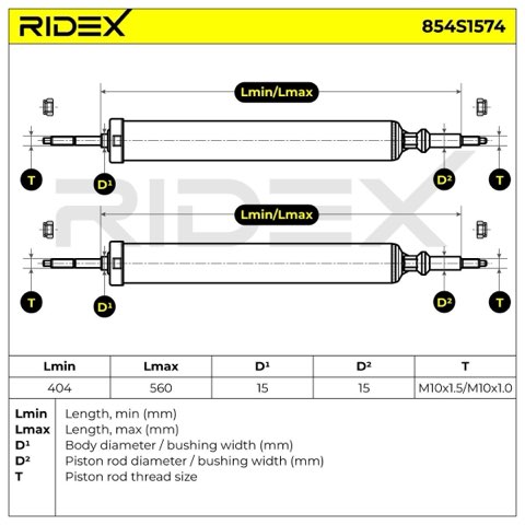 Ridex 854S1574 Shock Absorber, photo 3