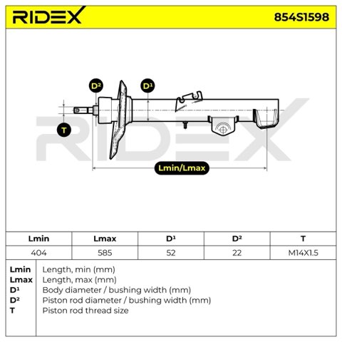 Ridex 854S1598 Shock Absorber, photo 3