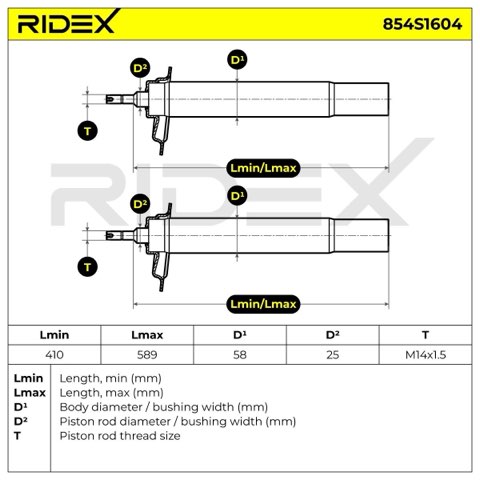 Ridex 854S1604 Shock Absorber, photo 3
