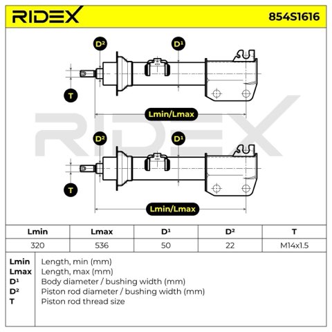 Ridex 854S1616 Shock Absorber, photo 3
