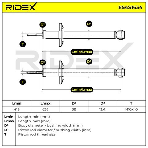 Ridex 854S1634 Shock Absorber, photo 3