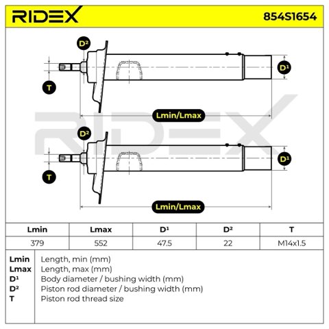 Ridex 854S1654 Shock Absorber, photo 3