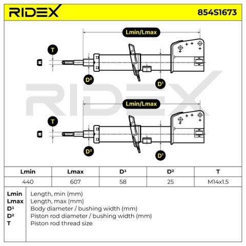 Ridex 854S1673 Shock Absorber, photo 3