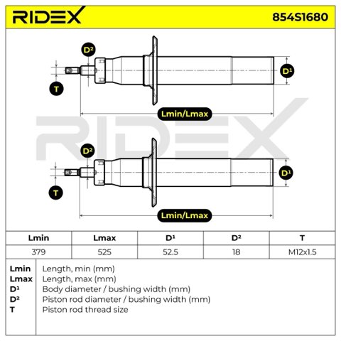Ridex 854S1680 Shock Absorber, photo 3