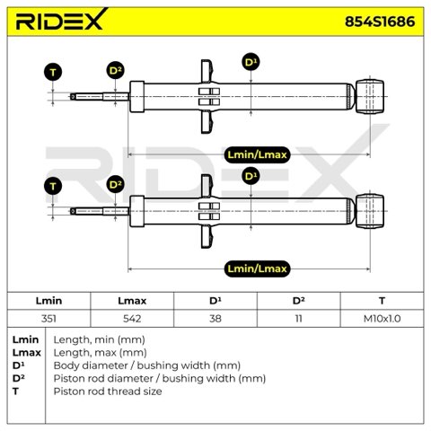Ridex 854S1686 Shock Absorber, photo 3