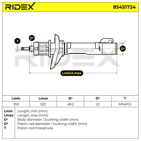 Ridex 854S1724 Shock Absorber, photo 3