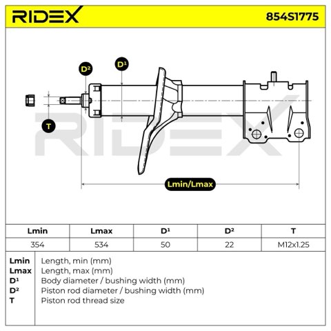 Ridex 854S1775 Shock Absorber, photo 3